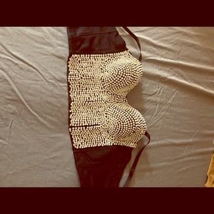 High fashion jewelry Bra top